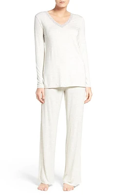 Natori Feathers Pajamas Light Heather Grey at Nordstrom,