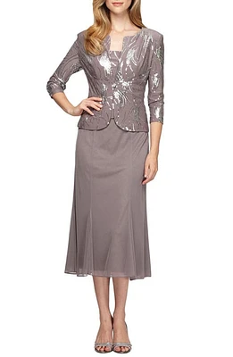 Alex Evenings Sequin Midi Dress with Jacket at Nordstrom