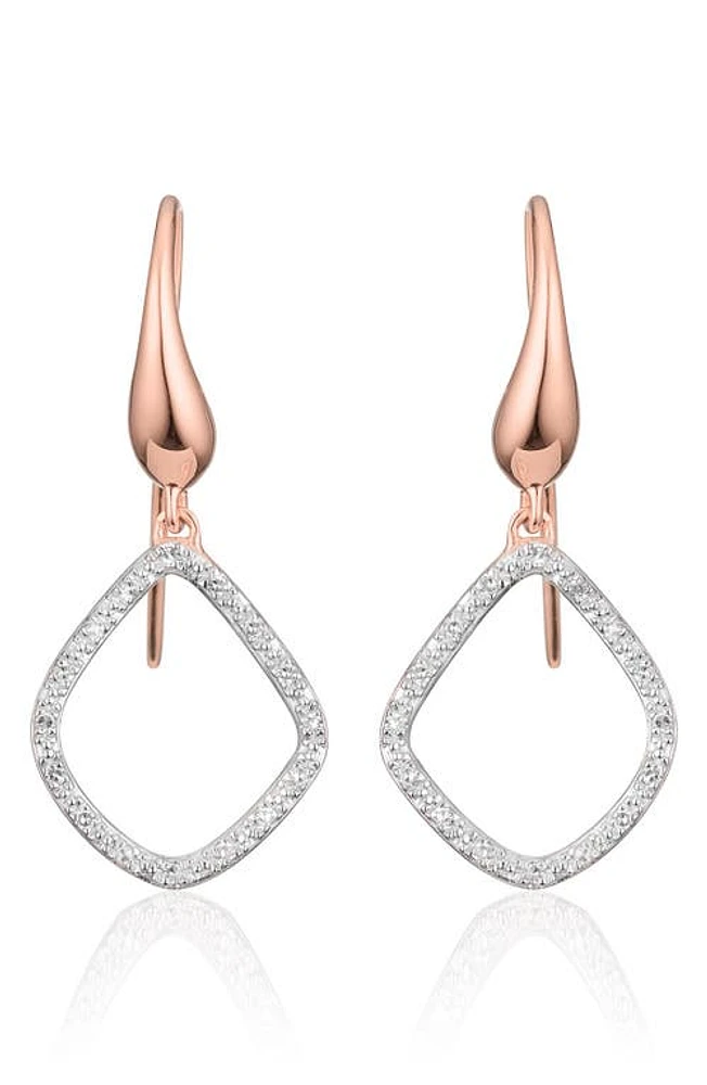 Monica Vinader Riva Kite Diamond Drop Earrings in Rose Gold at Nordstrom