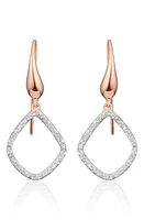 Monica Vinader Riva Kite Diamond Drop Earrings in Rose Gold at Nordstrom