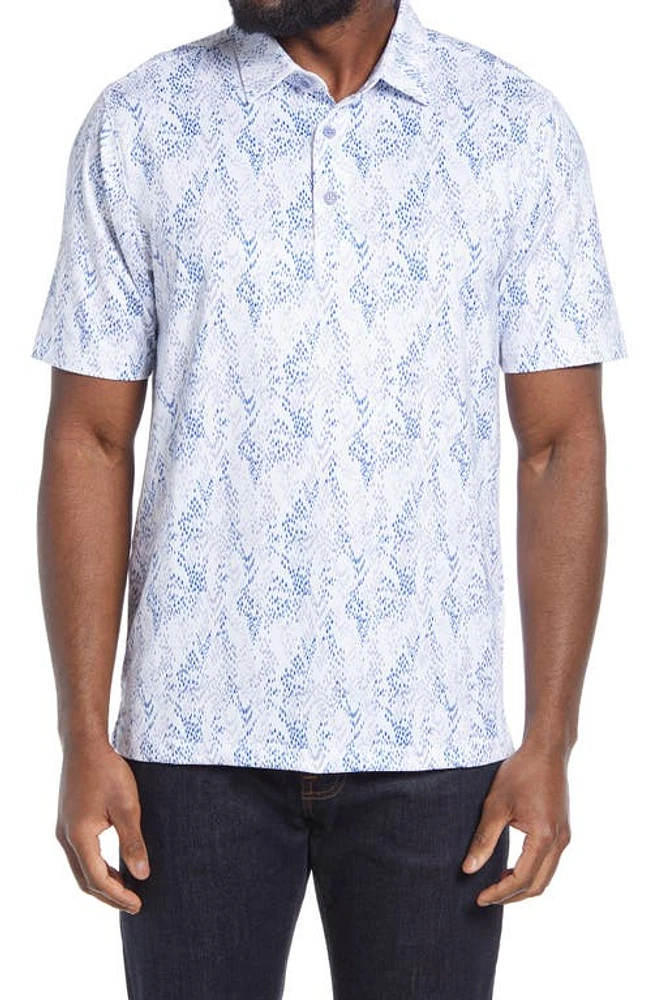 Cutter & Buck Pike Print Polo Shirt in Aster at Nordstrom, Size Small