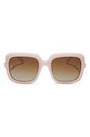 DIFF Sandra 54mm Polarized Square Sunglasses in Brown Gradient at Nordstrom