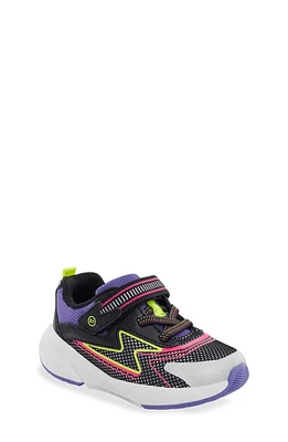 Stride Rite Kids' Lighted Cosmic 2.0 Sneaker Black/Neon at Nordstrom