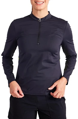 KINONA Backswing Beauty Quarter Zip Top Black at Nordstrom,