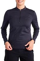 KINONA Backswing Beauty Quarter Zip Top Black at Nordstrom,