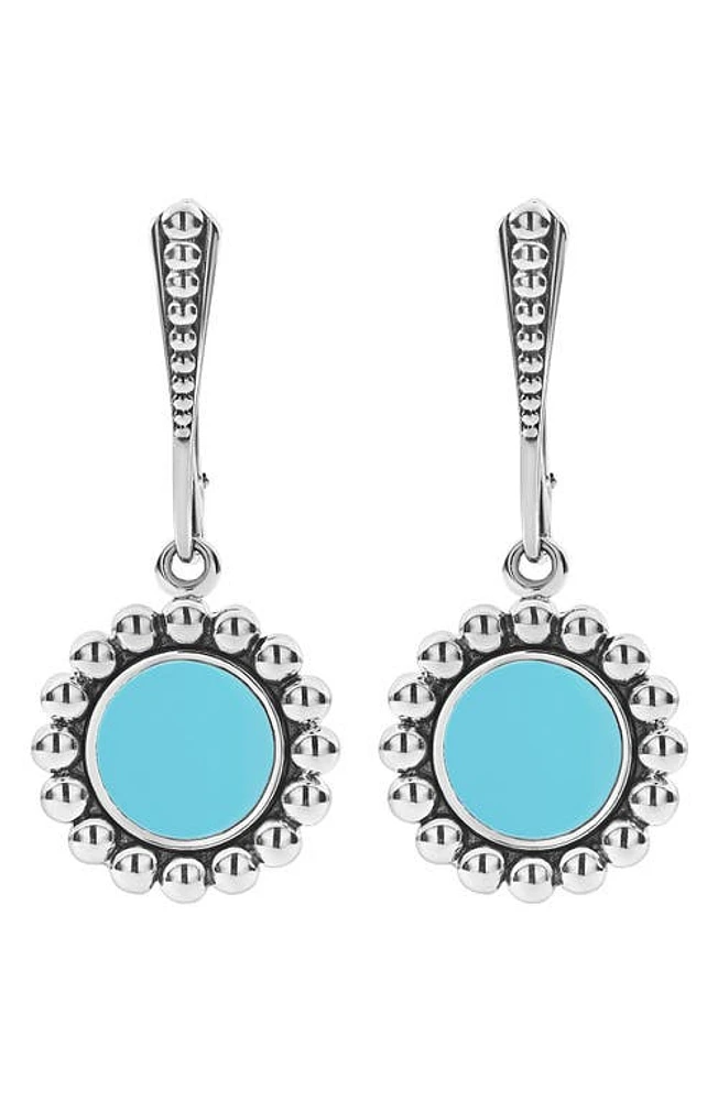 LAGOS Maya Blue Ceramic Drop Earrings in Silver at Nordstrom