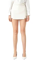 Endless Rose Cutout Faux Leather Miniskort at Nordstrom,