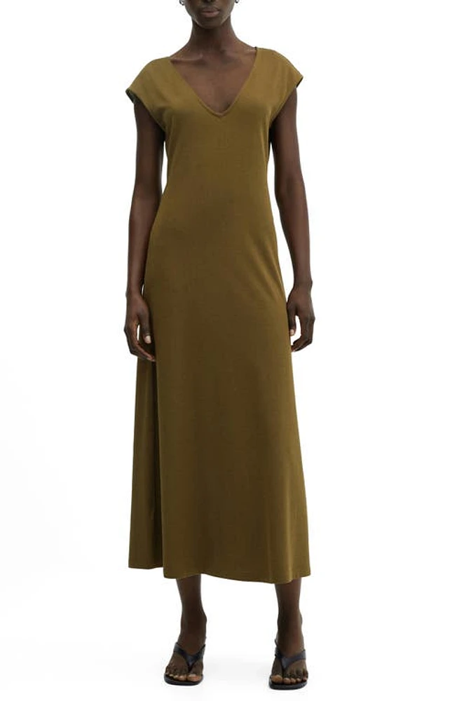 MANGO Cotton Knit Midi Dress at Nordstrom,