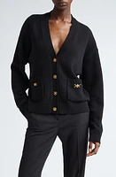 Versace Medusa Detail Wool & Cashmere Cardigan Black at Nordstrom, Us