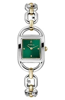 Furla Square Bracelet Watch, 24mm in Two Tone/Green/Two Tone at Nordstrom