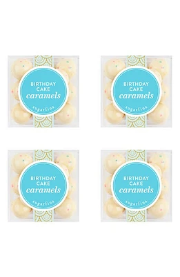 sugarfina Birthday Cake Caramels Set of 4 Candy Cubes in Blue at Nordstrom