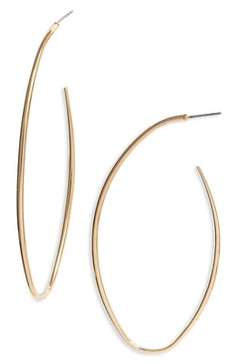 Open Edit Elongated Oval Hoop Earrings in Gold at Nordstrom