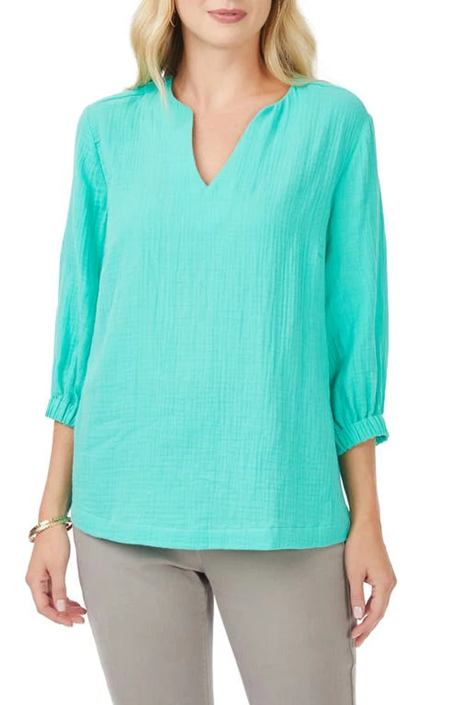 Foxcroft Evie Gauze Blouse at Nordstrom,