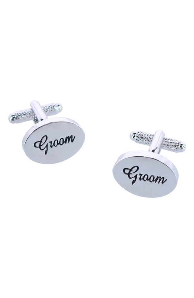 Trafalgar Groom Cuff Links in Silver at Nordstrom