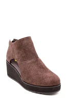 Volatile Bianca Cutaway Wedge Platform Bootie Brown Metallic at Nordstrom,