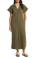 caslon(r) Double Cotton Gauze Vacation Shirtdress at Nordstrom,