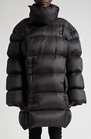 Rick Owens Drella Jumbo Down Poncho Coat in Black at Nordstrom, Size 8 Us