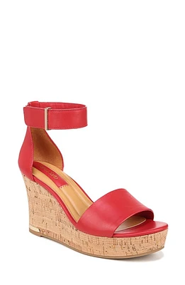 Franco Sarto Clemens Ankle Strap Wedge Sandal Cherry at Nordstrom,