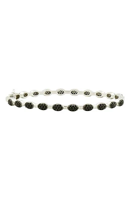 FREIDA ROTHMAN Industrial Finish Hinge Bracelet in Silver/Black at Nordstrom