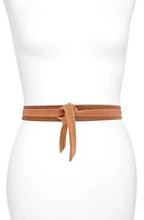 Ada Skinny Leather Wrap Belt in Tan at Nordstrom