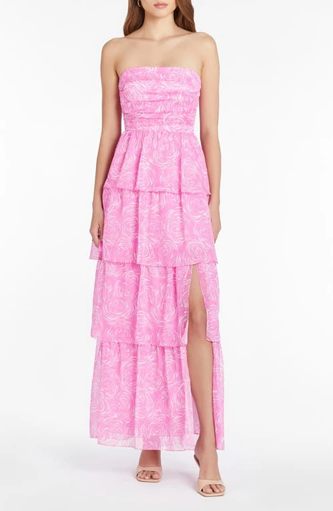 Amanda Uprichard Gaston Rosalie Strapless Tiered Cocktail Dress at Nordstrom,