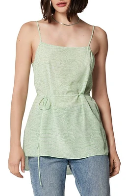 Equipment Willow Tie Waist Silk Camisole in Nature White And Jadesheen at Nordstrom, Size Xx-Small