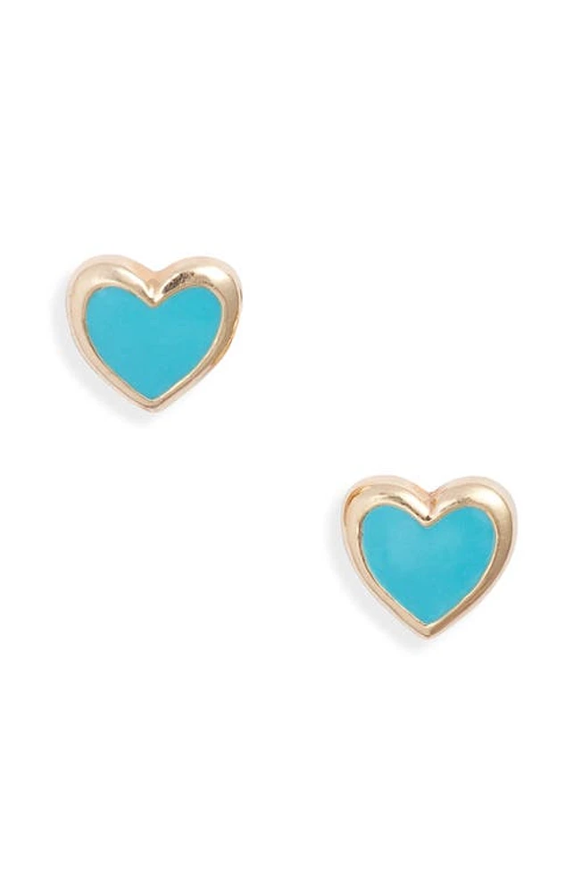 Anzie Enamel Heart Stud Earrings in at Nordstrom