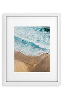 Deny Designs The Surfer & The Ocean Framed Wall Art in Blue at Nordstrom