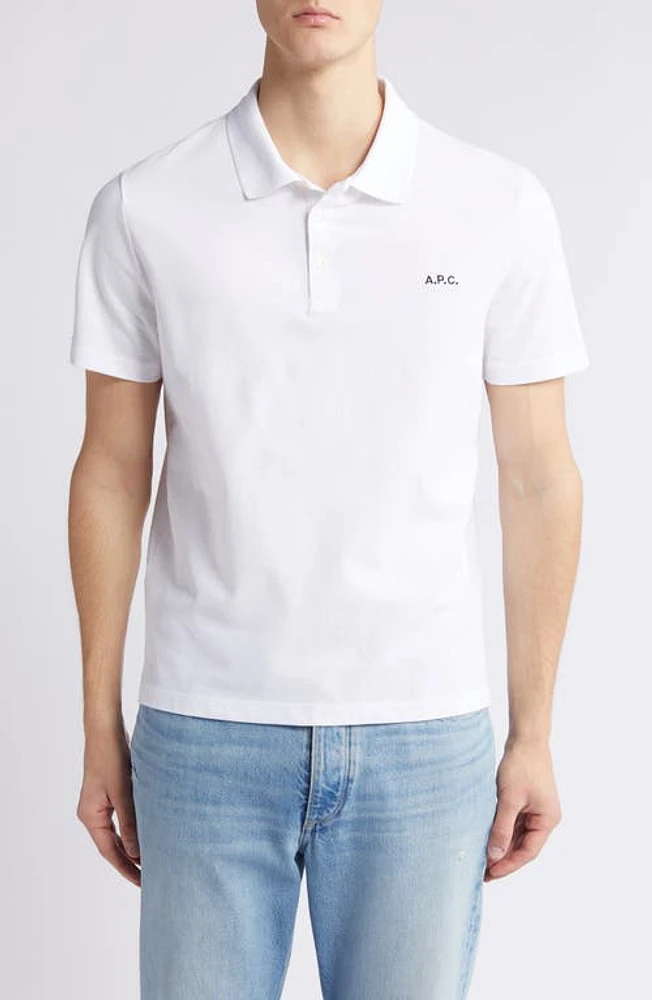 A. P.C. Embroidered Logo Cotton Polo at Nordstrom,