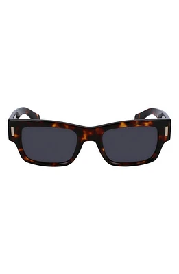 FERRAGAMO Rivets 53mm Rectangular Sunglasses in Dark Tortoise at Nordstrom