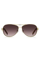 Marc Jacobs 60mm Aviator Sunglasses in Gold Havana/Brown Gradient at Nordstrom