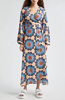 Smythe Hostess Print Long Sleeve High/Low Maxi Dress Graphic Floral at Nordstrom,