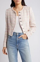 LoveShackFancy Falima Crop Tweed Jacket Birthday Cake at Nordstrom,