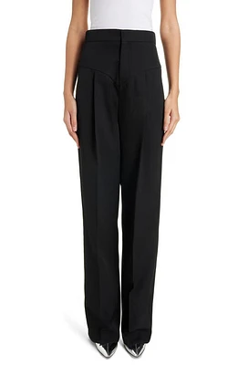 Isabel Marant Staya Loose Waist Stretch Cotton Pants Black at Nordstrom, Us