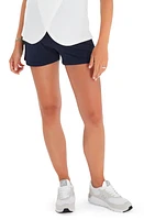 Accouchée Foldover Waistband Maternity Shorts in Navy Blue at Nordstrom