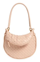 Bottega Veneta Small Gemelli Intrecciato Leather Shoulder Bag in Lotus/Brass at Nordstrom