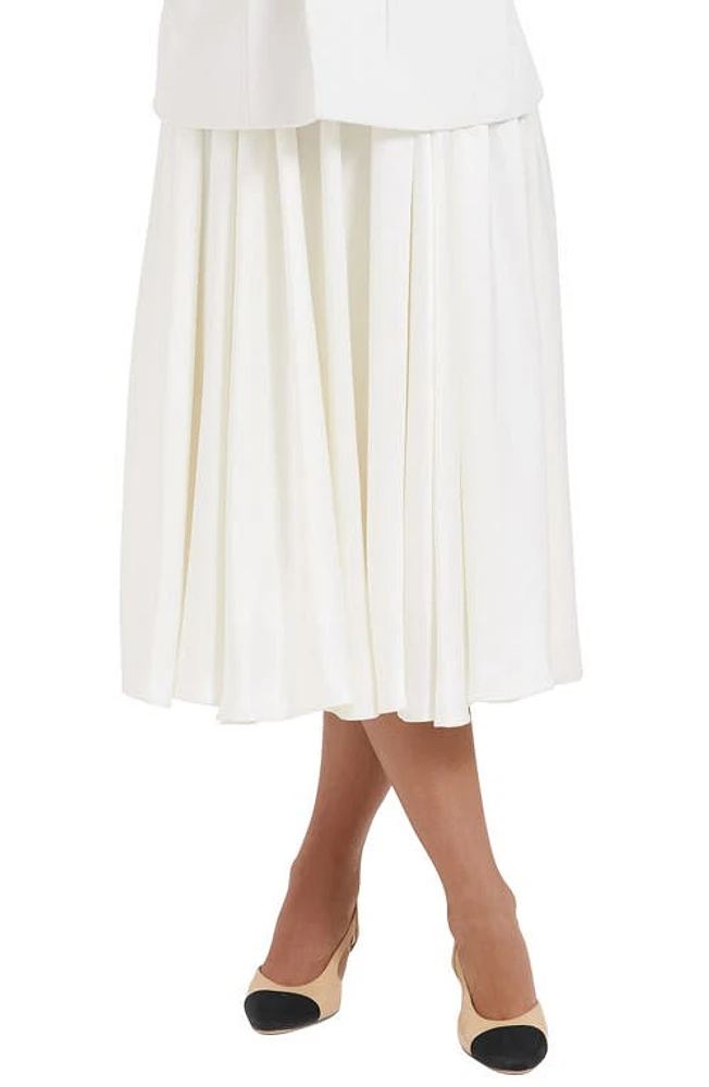 HOUSE OF CB Suzette Satin Midi Skirt Ivory at Nordstrom,