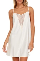 Flora Nikrooz Sasha Lace Trim Satin Chemise at Nordstrom,