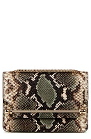 Strathberry Mini East/West Snake Embossed Leather Shoulder Bag in Slate Green at Nordstrom