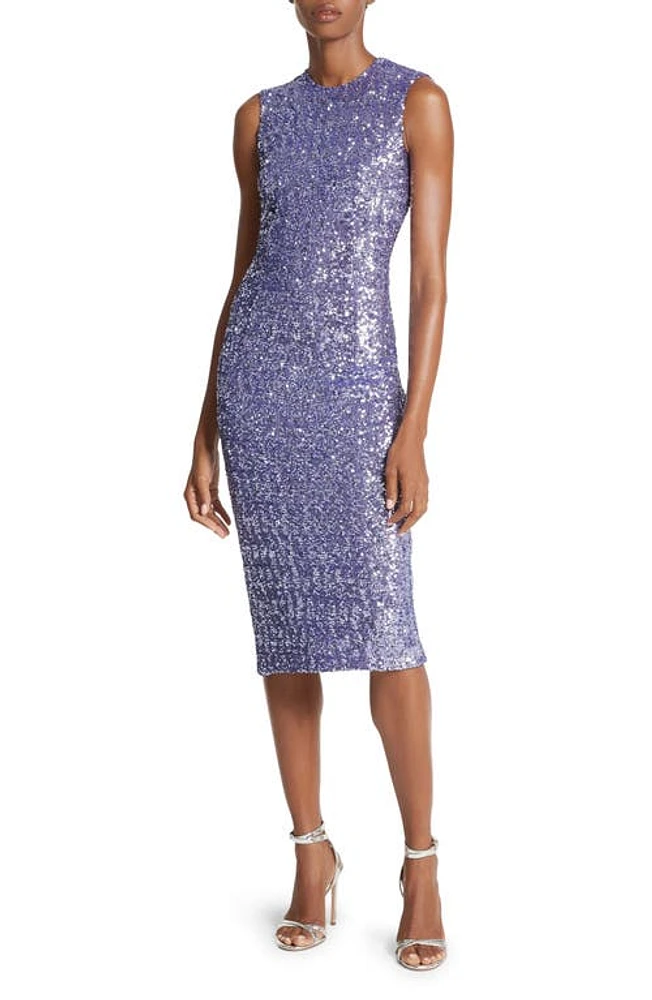 Michael Kors Collection Sequin Sleeveless Sheath Dress Freesia at Nordstrom,