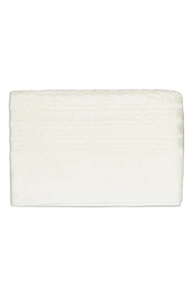 RIAN TRICOT Cable Knit Crib Blanket in Off White at Nordstrom