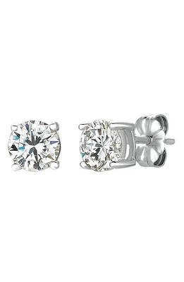 Crislu Cubic Zirconia Stud Earrings in Platinum at Nordstrom