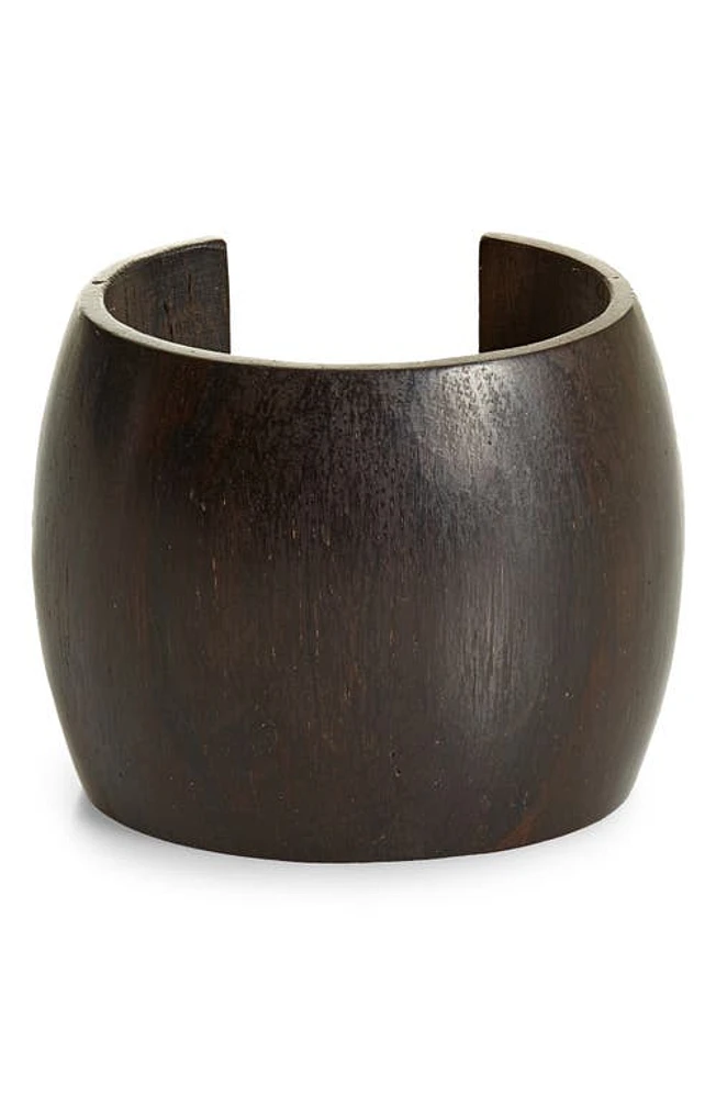 Saint Laurent Bamboo Bangle in Dore/Marron Nuance at Nordstrom, Size Medium