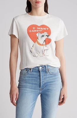 Re/Done I Want Candy Classic Graphic T-Shirt Vintage White at Nordstrom,