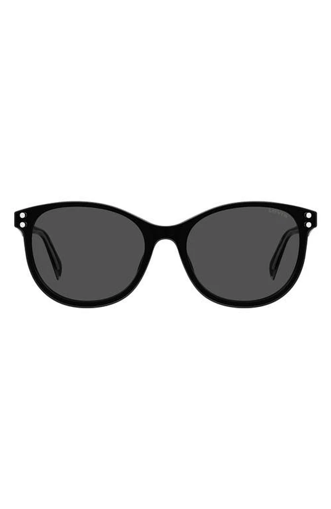 levi's 53mm Round Sunglasses in Black/Grey at Nordstrom