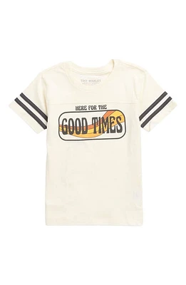 Tiny Whales Kids' Good Times Graphic Football T-Shirt Natural/vintage Black at Nordstrom,