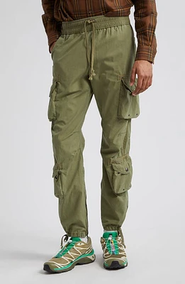 John Elliott Deck Cotton Poplin Cargo Pants Olive at Nordstrom,