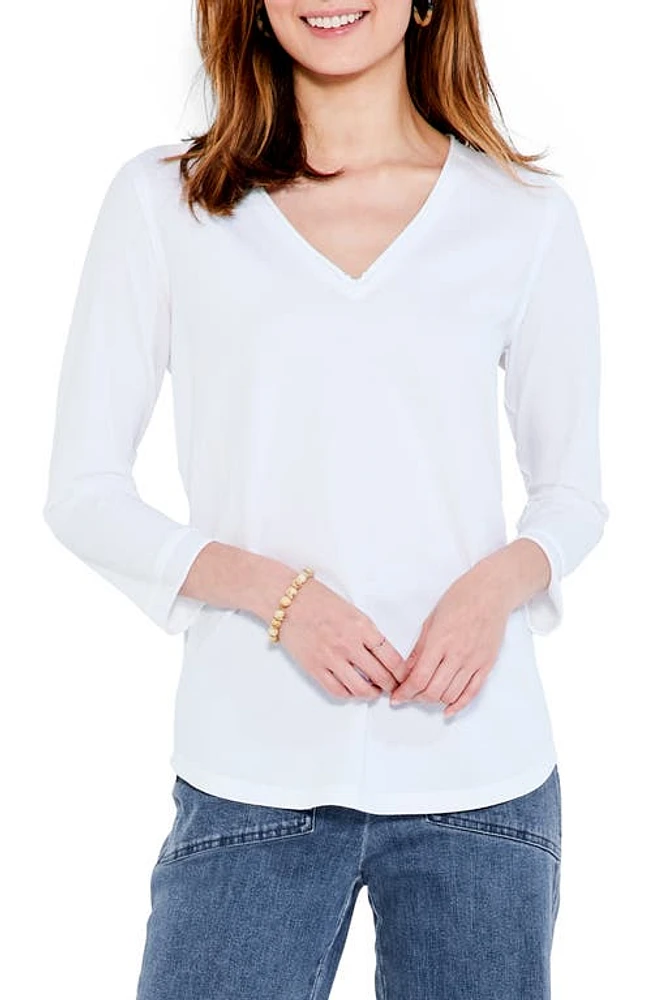 NZT by NIC+ZOE Rolled V-Neck T-Shirt at Nordstrom,