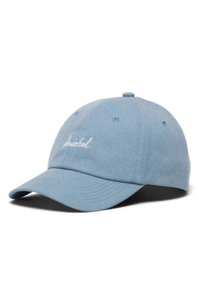 Herschel Supply Co. Sylas Stonewash Cotton Twill Baseball Cap in Light Denim at Nordstrom