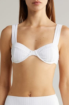 Solid & Striped Lilo Underwire Rib Bikini Top Marshmallow at Nordstrom,